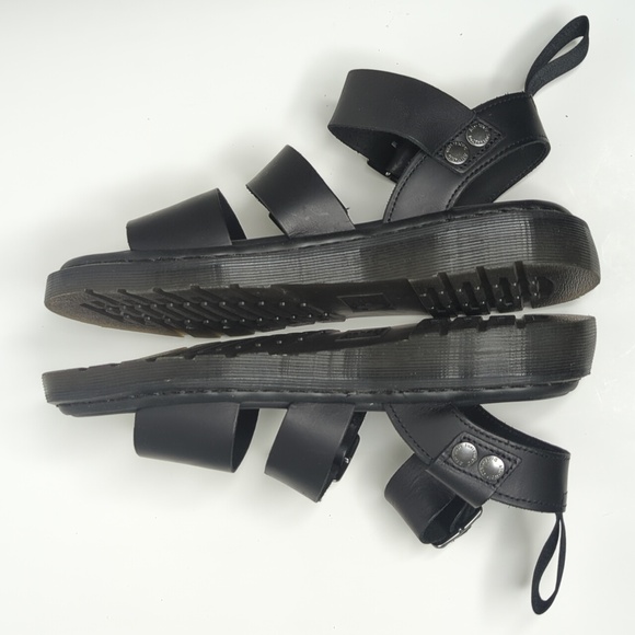 NWB Dr. Martens Gryphon Black Leather Sandals Women's 8 UK 6 EU 39 - Picture 8 of 9